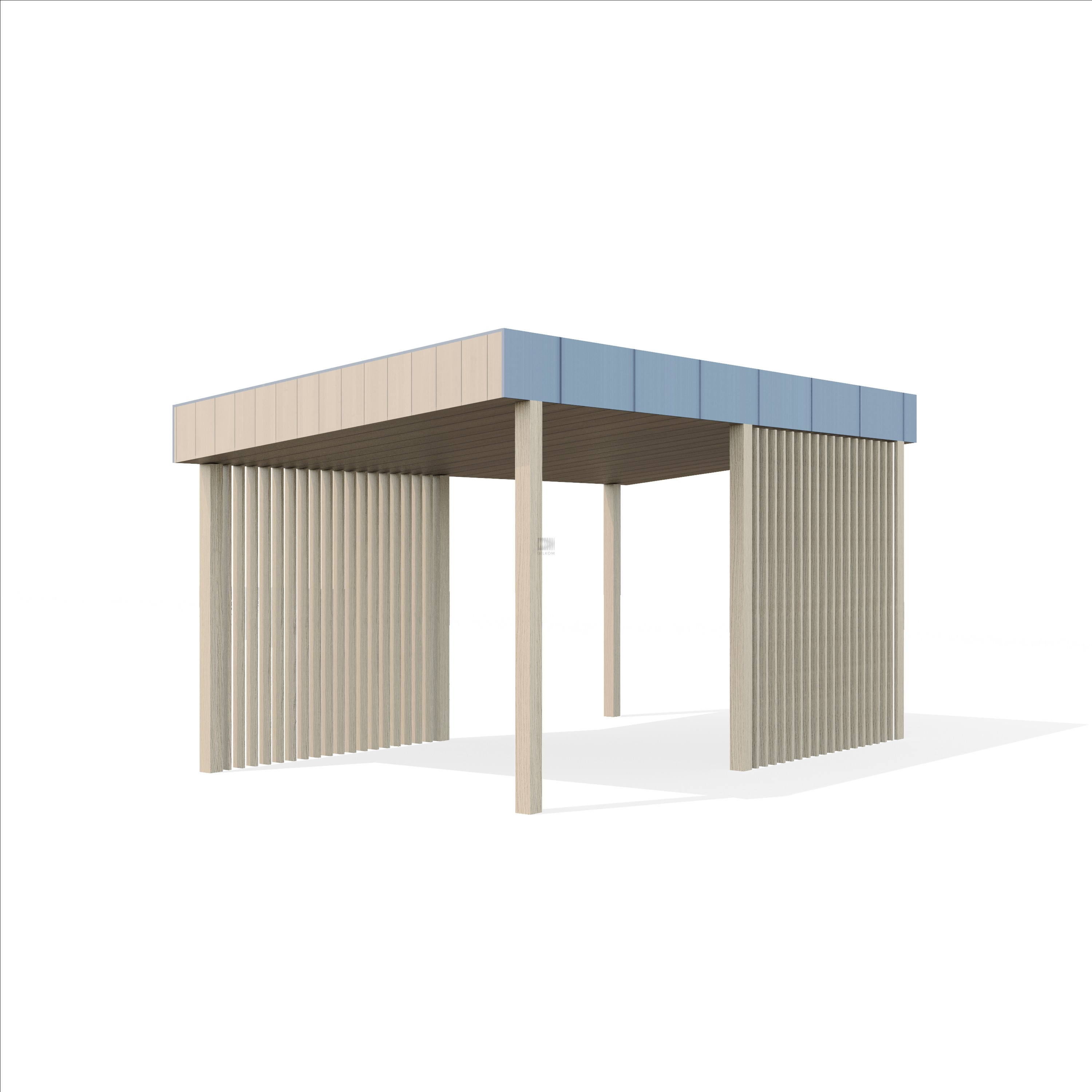 Навес деревянный ЧС-04