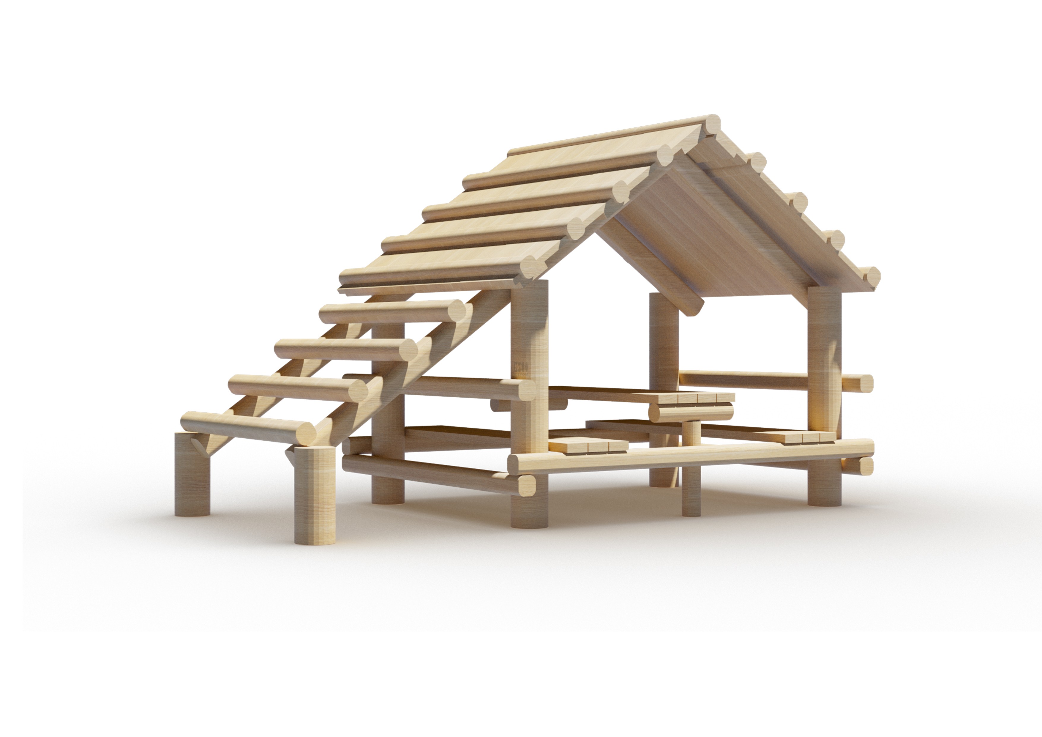 Домик беседка из бруса ИО-Д-19