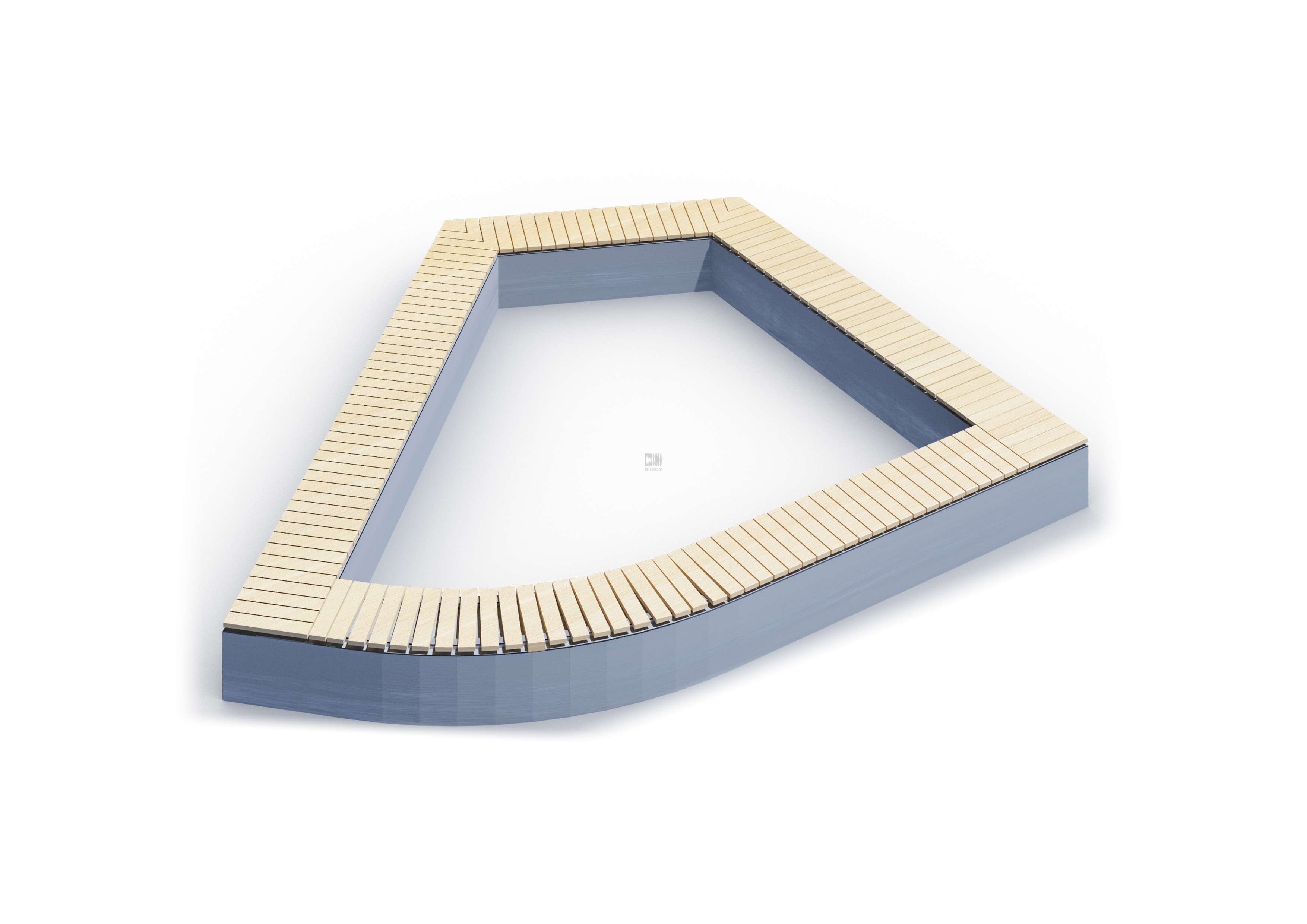 Скамья-песочница на бетонном основании ЛС-35